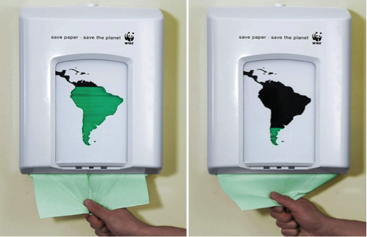 “Save the paper. Save the planet”